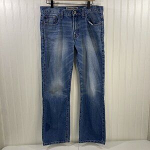 Express Jeans Men 33 x 32 Blue Jeans 100% Cotton Kingston Classic Fit Boot Cut